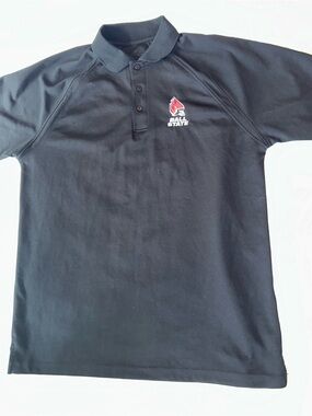 Nike Black Polo with Red Ball State Cardinal Logo
